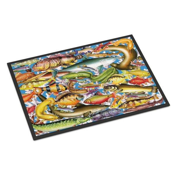 Carolines Treasures 18 x 27 in. Fish of the Deep Indoor or Outdoor Mat PRS4055MAT - main